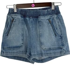 Aerie Denim Shorts Women’s XS Elastic Waist Pull-On Blue